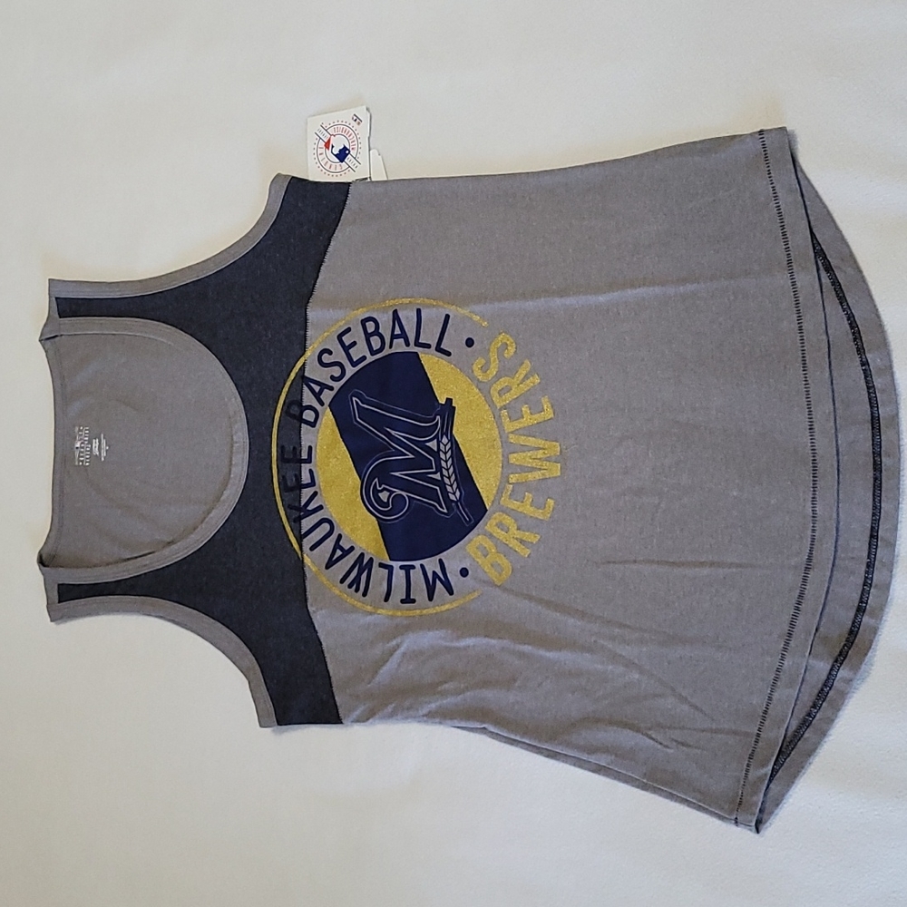 Milwaukee Brewers Women's Grey Tank Top
